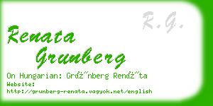 renata grunberg business card